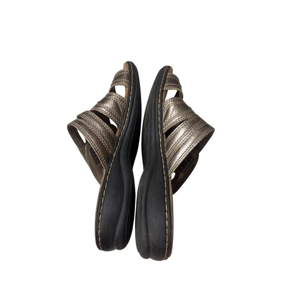 Clarks Womens Metallic Bronze Strappy‎ Slide Sandals Size 8.5M - Picture 6 of 7